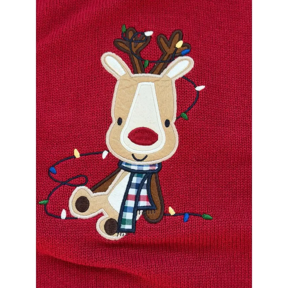 NEW! IZOD Kids Christmas Holiday 2PC Reindeer Graphic Crewneck Sweater Set 5T